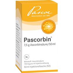 Verpackung von Pascorbin, mit Ascorbinsäure zur Injektion.